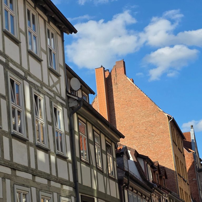 Die Fassade eines Fachwerkhauses