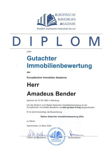 Diplomurkunde Gutachter (EIA)